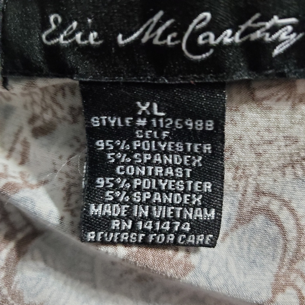 Elie McCarthy Black and Cream Paisley Maxi Dress Size XL - Picture 6 of 6
